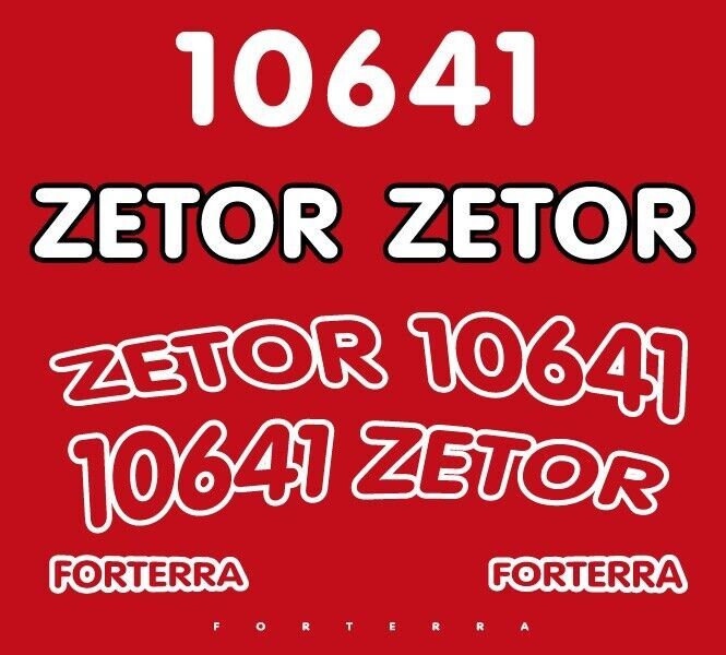 Stickerset Zetor 10641 Fortera
