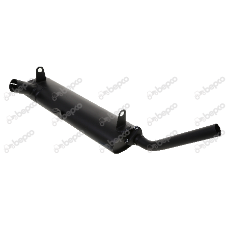 Exhaust silencer horizontal
