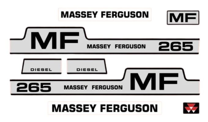 Stickerset Massey Ferguson 265 Diesel