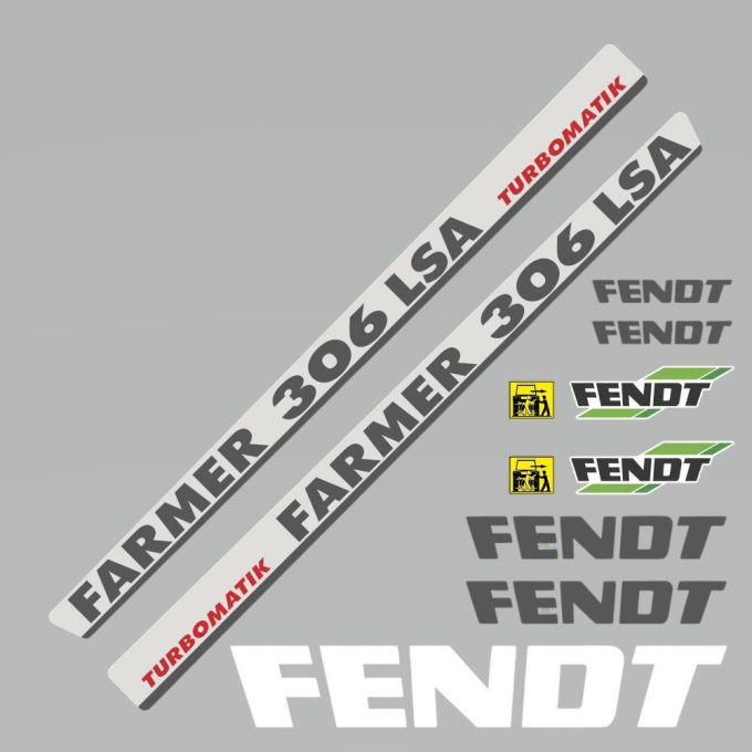 Stickerset Fendt Farmer 306 LSA