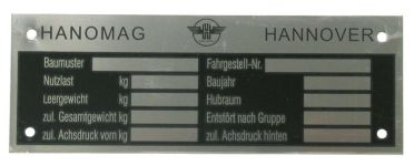 Typeplaatje Hanomag