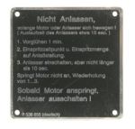 Typeplaatje Hanomag Nicht Anlassen...