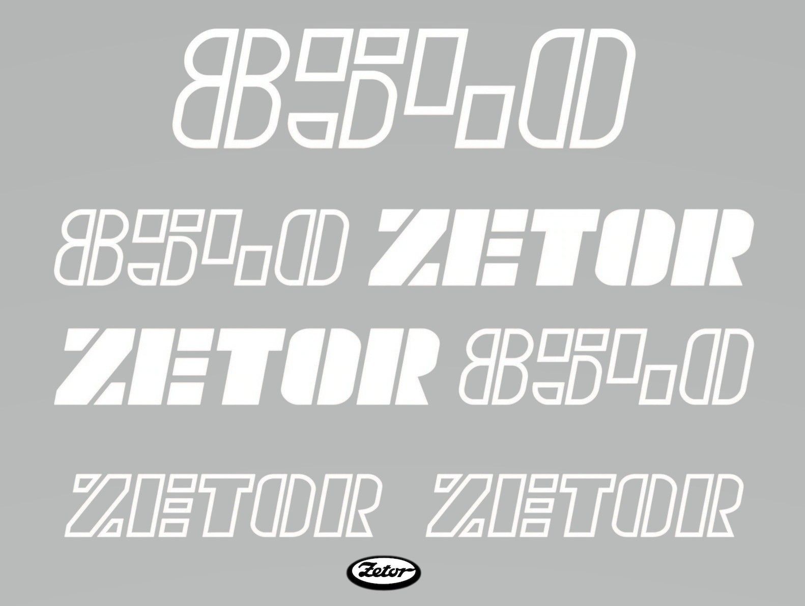 Stickerset Zetor 8540 (1991)