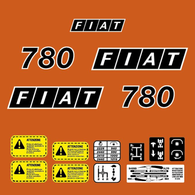 Stickerset Fiat 780