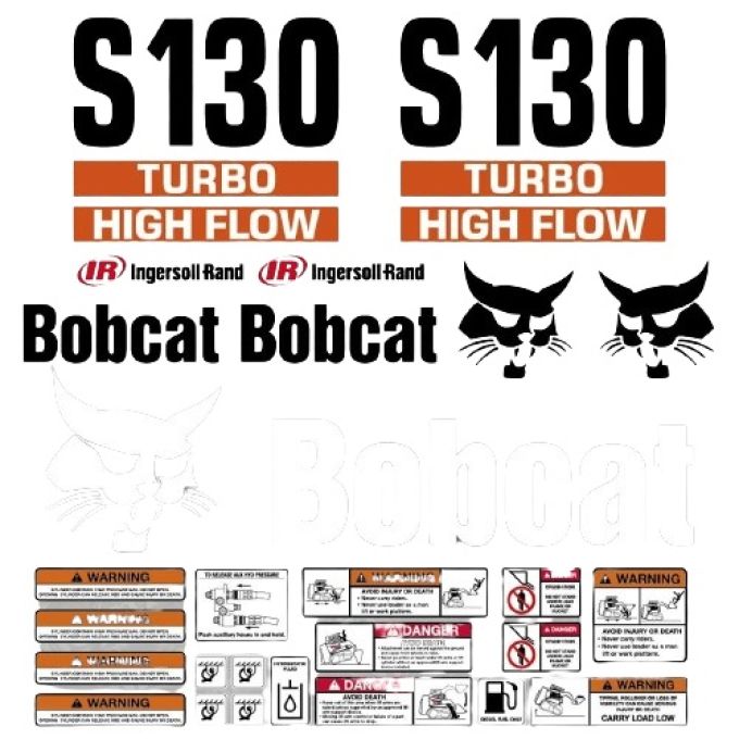 Stickerset Bobcat S130 Turbo High Flow