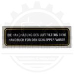 Aufkleber Luftfilter