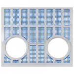 67444 Ondergrille met lampgaten plastic ford