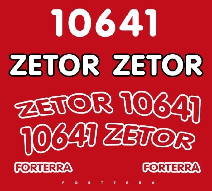 Stickerset Zetor 10641 Fortera