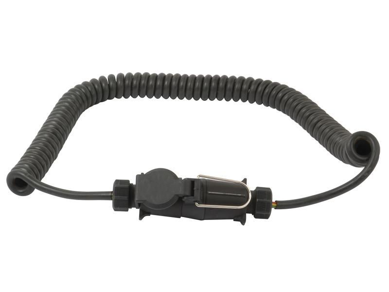 7 Core Trailer Spiral Extension lead 3.5M complete with male / Female plastic plugs