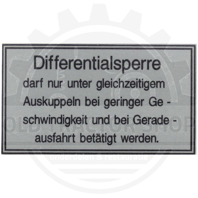 Sticker differentieel Güldner