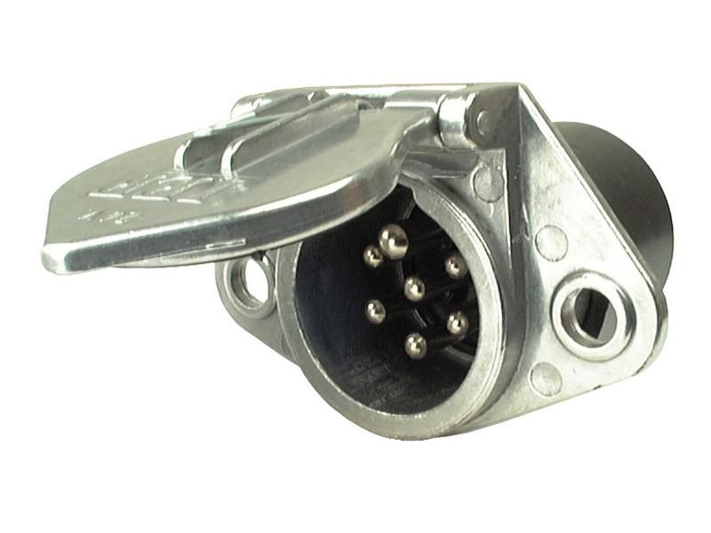 7 Pin Trailer Socket Bolt-on Aluminium
