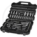 BLACK EDITION Socket wrench set 1/4 ”, 3/8”, 1/2 ”, 181 pieces.