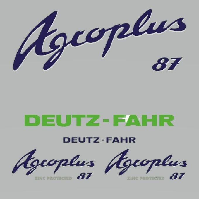 Stickerset Deutz-Fahr Agroplus 87