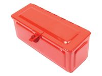Boîte à outils métallique rouge
