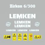 Stickerset Lemken Zirkon 6/300
