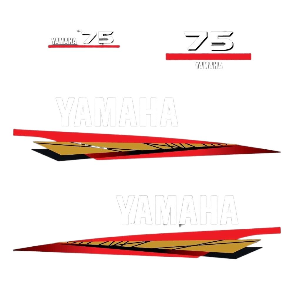 Stickerset Yamaha 75 Outboard (1998-2001)